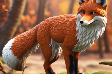 3D fox draxing